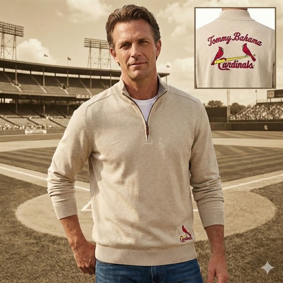 Tommy Bahama Other - Tommy Bahama St Louis Cardinals Pullover Sweater‎ XXL Limited Edition NWT Beige